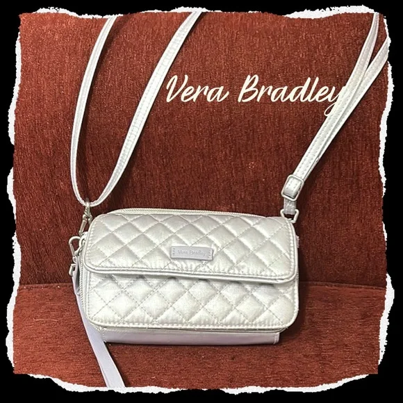 Vera Bradley Quilted Silvery Lavender Shoulder Bag NWOT - Picture 1 of 6